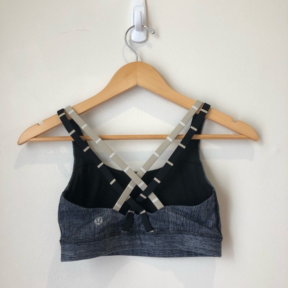 lululemon athletica Other - Lululemon Energy Bra Burlap Print Cayman Stripe